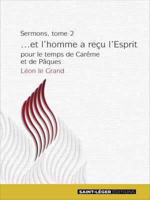 cover image of .. et l'homme a reçu l'Esprit pour le temps de Carême et de Pâques